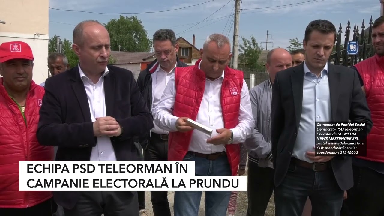 ECHIPA PSD TELEORMAN ÎN CAMPANIE ELECTORALĂ LA PRUNDU