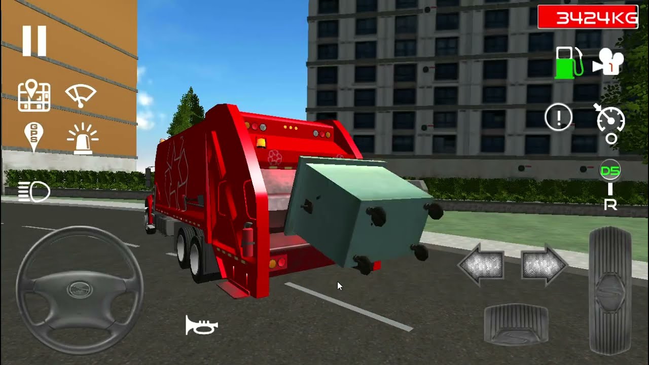 Trash Truck || Simulator || with FREIGHI Red #gaming 
