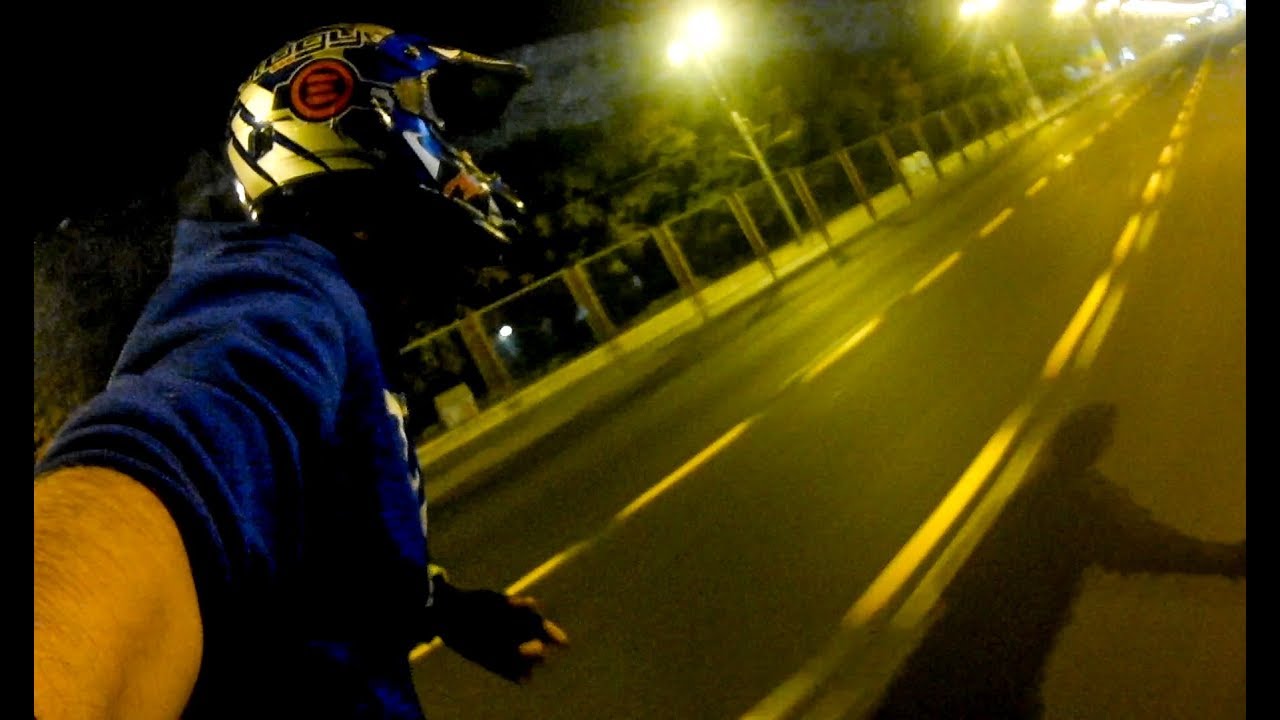 Sick Night passion Downhiill inline skating Gazela bridge nino! Rollerblading inline skating
