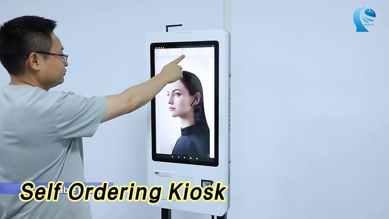 Touch Screen Self Ordering Kiosk HD Printable For Supermarket