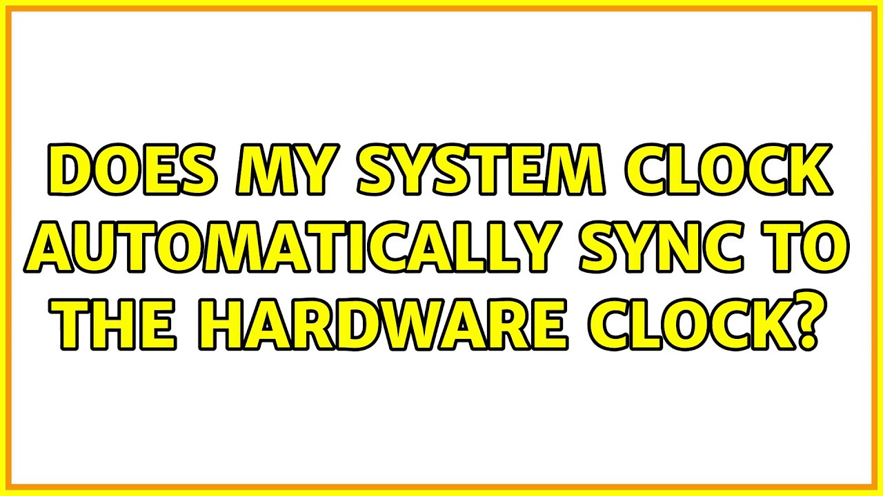 Ubuntu: Does my system clock automatically sync to the hardware clock?