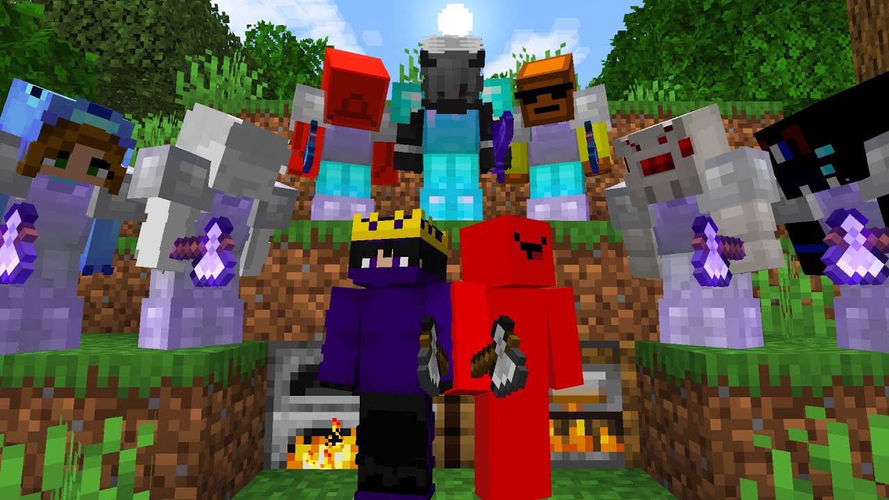 2 Minecraft Speedrunners VS 7 Hunters
