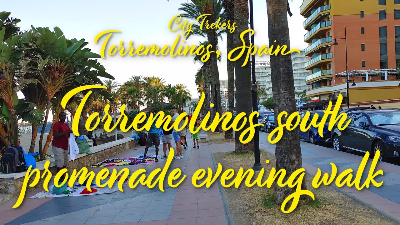 Torremolinos south promenade evening walk