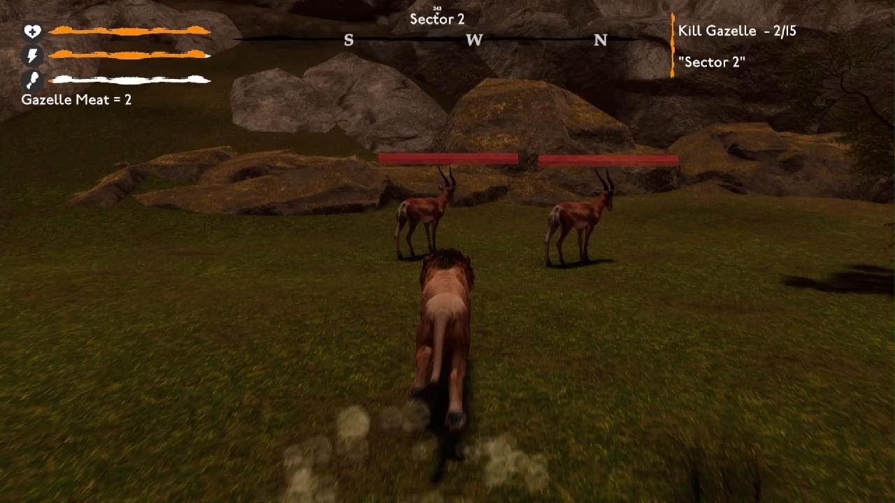 Lion Simulator Survival: RPG Animal Battle 15 gazelas abatidas