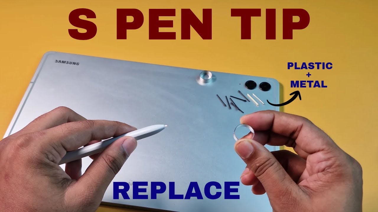 Samsung Tab S9 FE+ S-Pen Tips Replace | How to change S Pen Nibs | Best S Pen Tips | Metal SPen Nibs