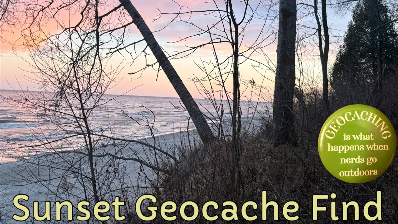 Sunset Walk to a Hidden Geocache | Lake Michigan