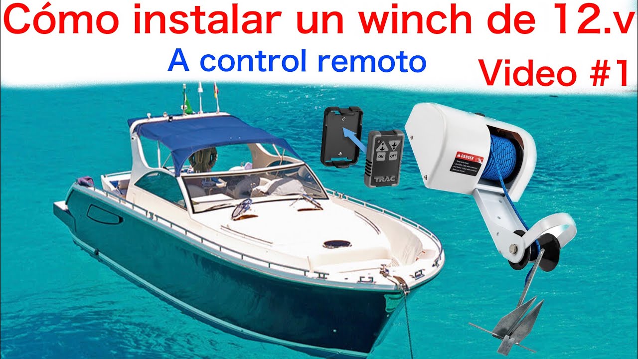 cómo instalar Winch de 12.v en un barco. Video #1. #usa #barcos #botes   #miami #boatrepairs #winch