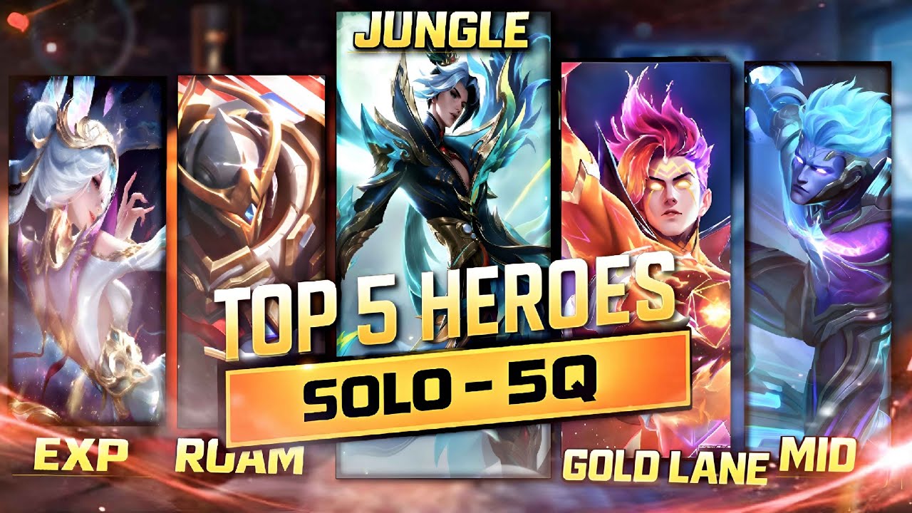 Top 5 Heroes For Each Role! (Solo-5 Queue Tier List) Ft. Coach Ken
