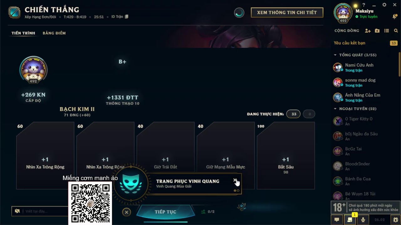 [LOL] Ch&agrave;o buổi trưa, ăn uống g&igrave; chưa ng đẹp . (22/1/26)