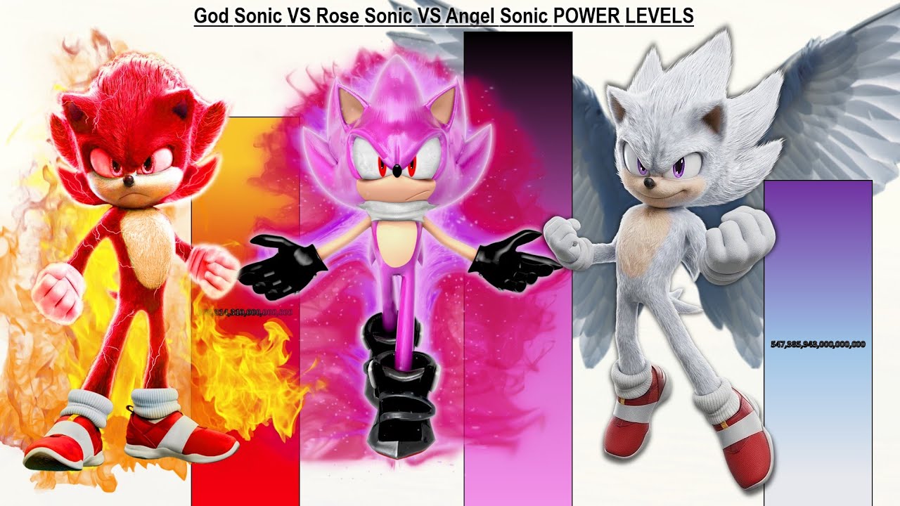 Уровни силы Бога Соника против Роуз Соника против Ангела Соника - Sonic 1 / Sonic 2 / Sonic 3 / S...