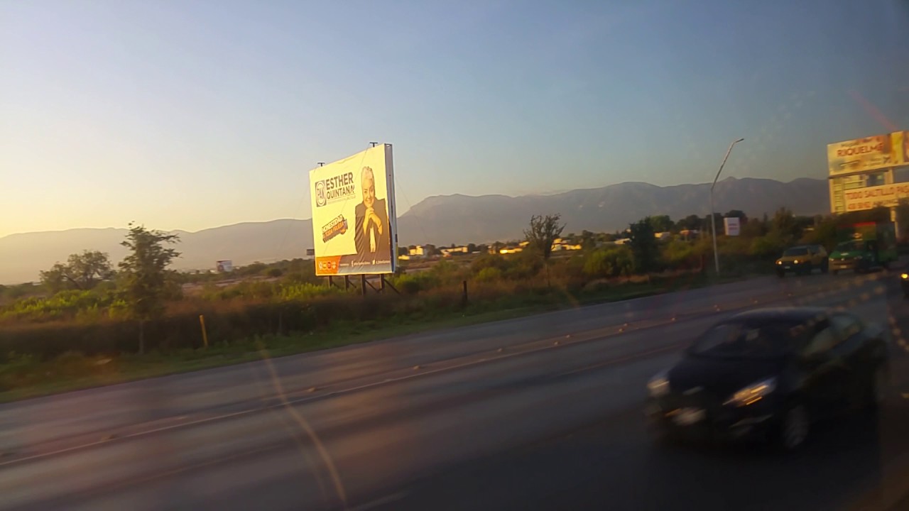 Llegando a Saltillo Coahuila en Ómnibus de México
