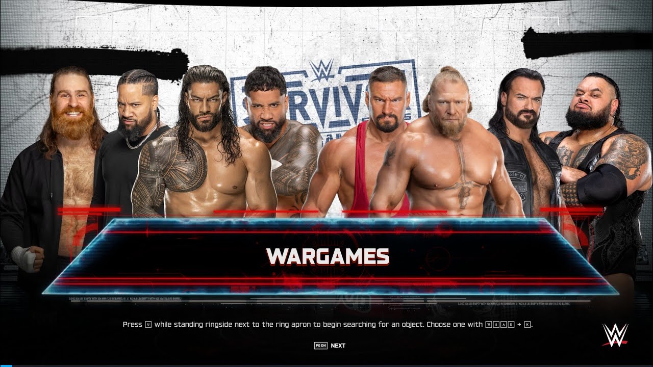 WWE 2K25 Team Roman Reigns Vs Team Brock Lesnar Match 