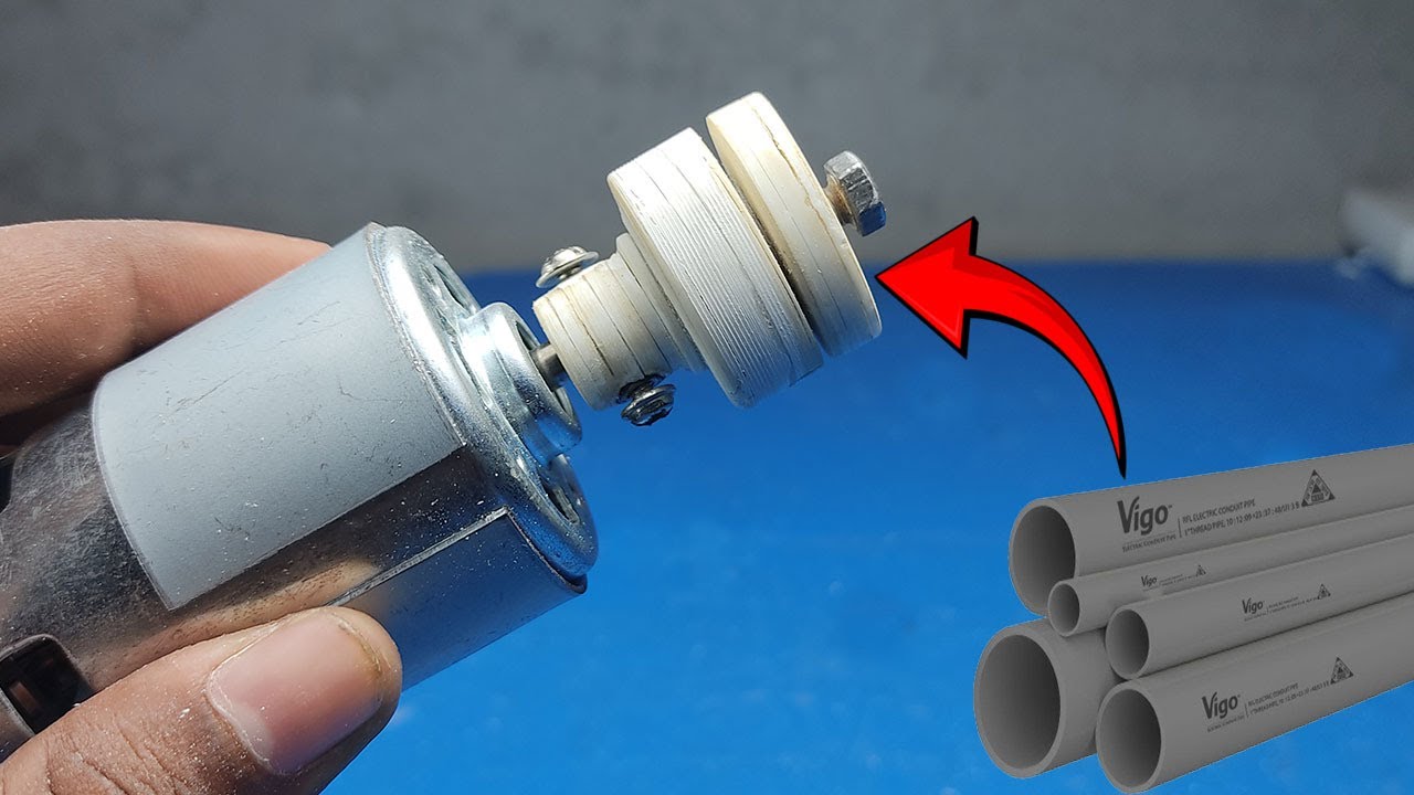 How To Make a 775 Dc Motor Shaft Connector Use PVC