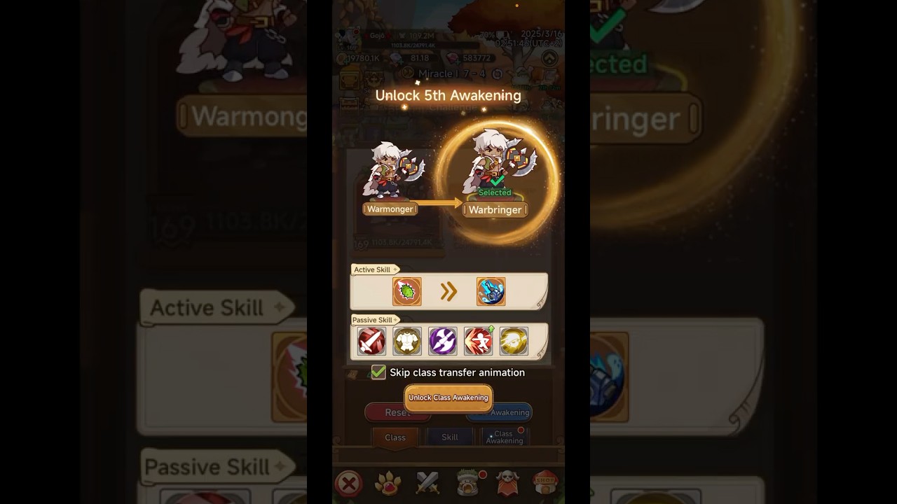 I show you how you can awaken in Legend of mushroom