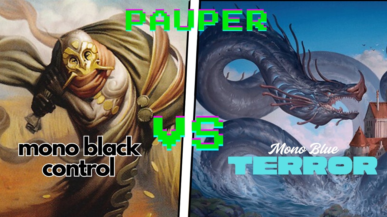 Can Gary out Grind the Serpents? | Mono Black Control v Mono Blue Terror | MTG Paper Pauper Gameplay