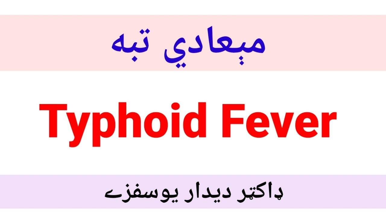 Typhoid Fever Why is the new strain dangerous (pashto) مېعادي تبه ، بچاو، خوراک او احتياطي تدابير