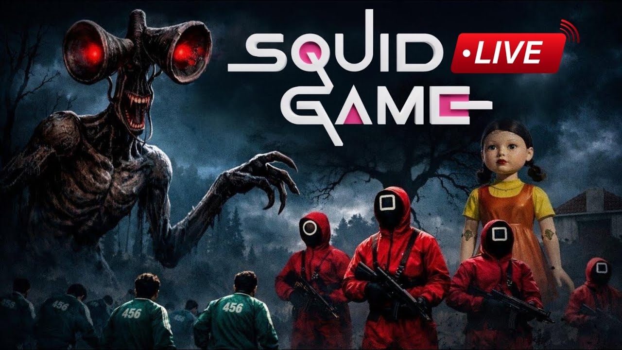 Squid Game x Siren Head Non Stop Live Gameplay