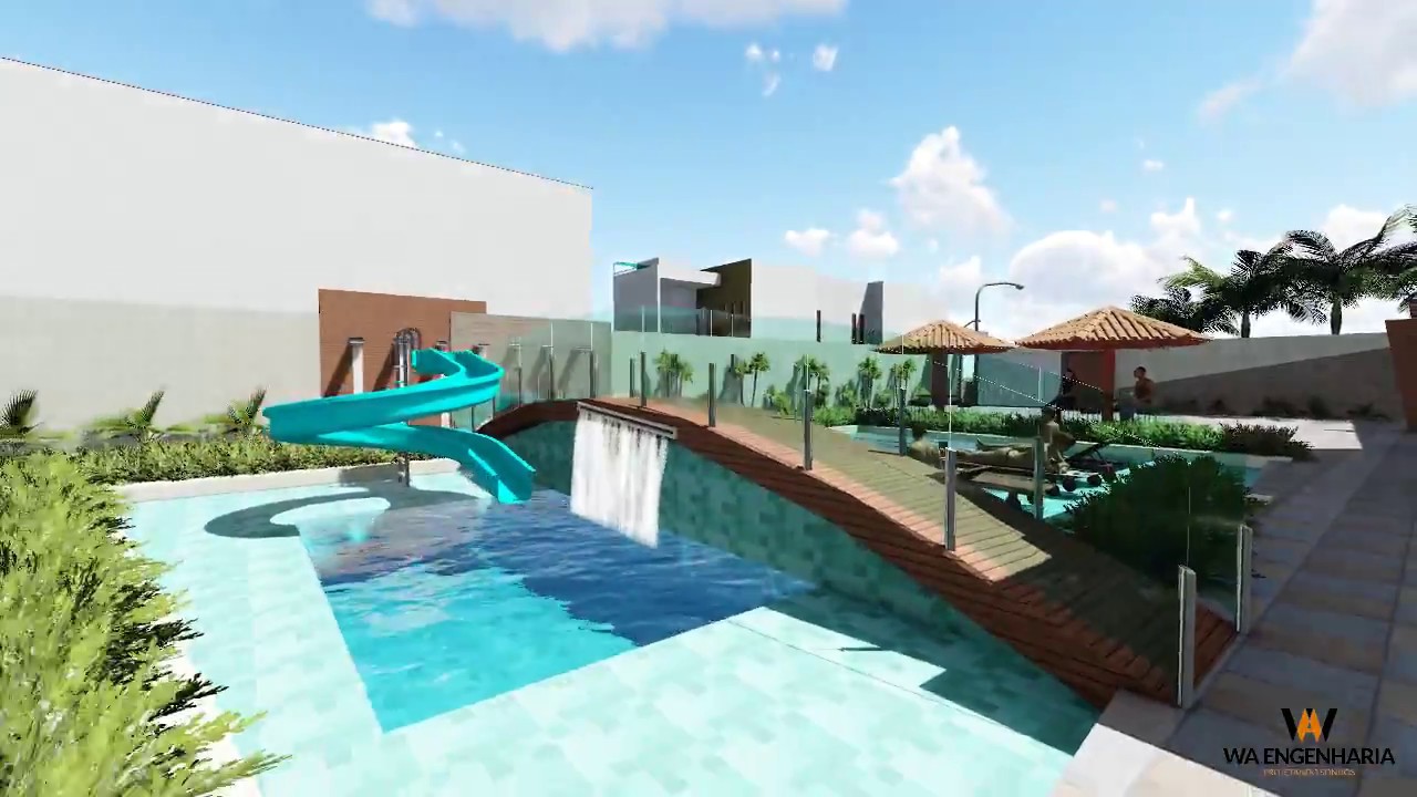 Projeto Arquitetônico 3D: Espaço para Eventos e Lazer