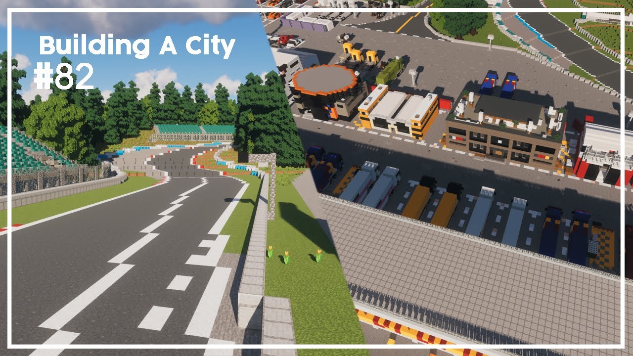 Building A City #82 // Formula One Circuit // Minecraft Timelapse