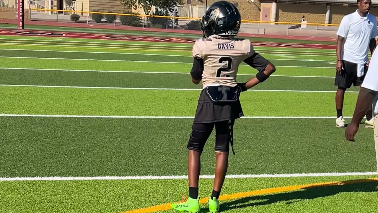 He is all over the field 🔥 Camren Davis 11u plays up an age group #shortfootball #sport #energy #11u