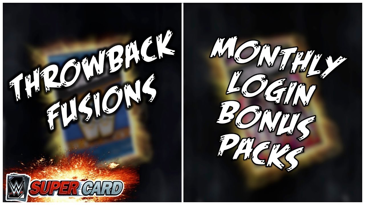 THROWBACK FUSIONS AND MONTHLY LOGIN PACK OPENING | WWE SuperCard