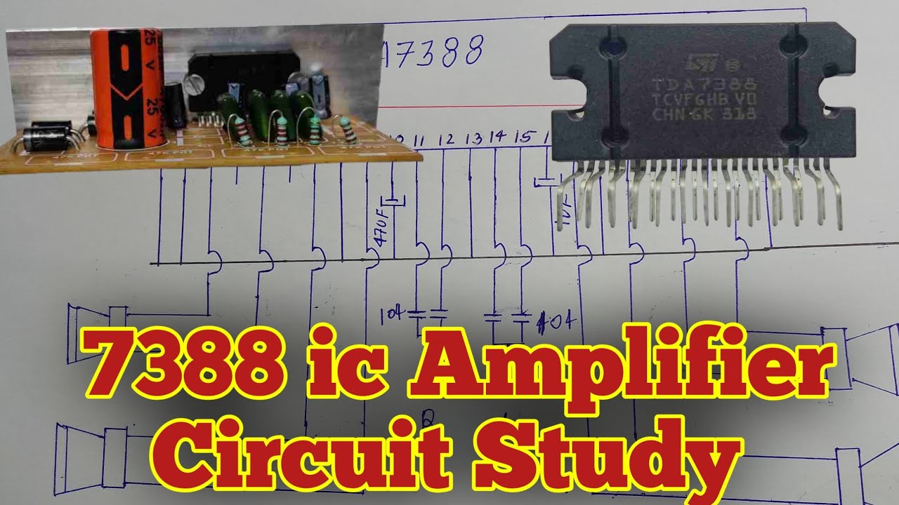 TDA 7388 Ic Amplifier Circuit Diagram Sutdy || How To Make 7388 Ic Amplifier With Diagram in Hindi