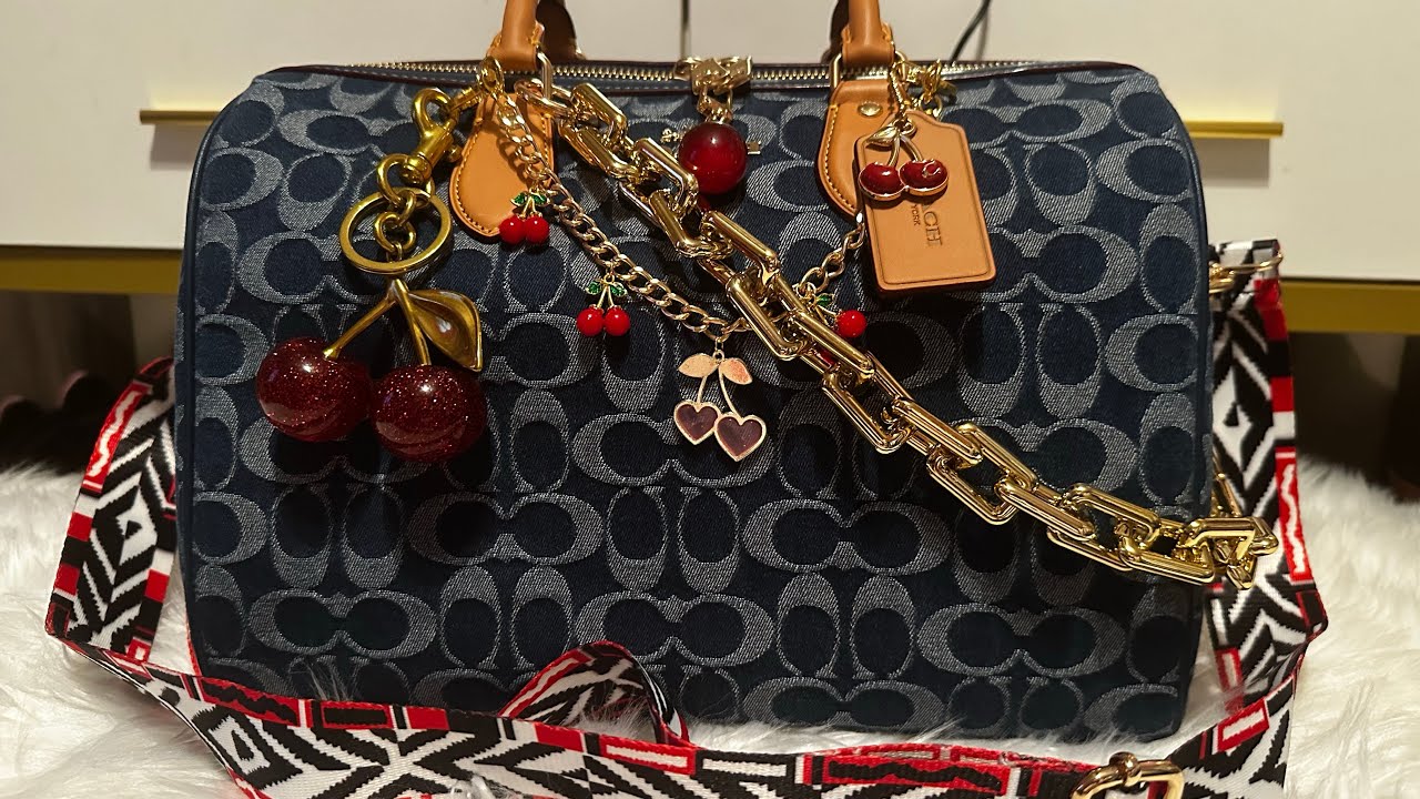 WIMB Coach Large Rowan in Denim Signature part 2 (part 1–unboxing and accessorizing the bag)