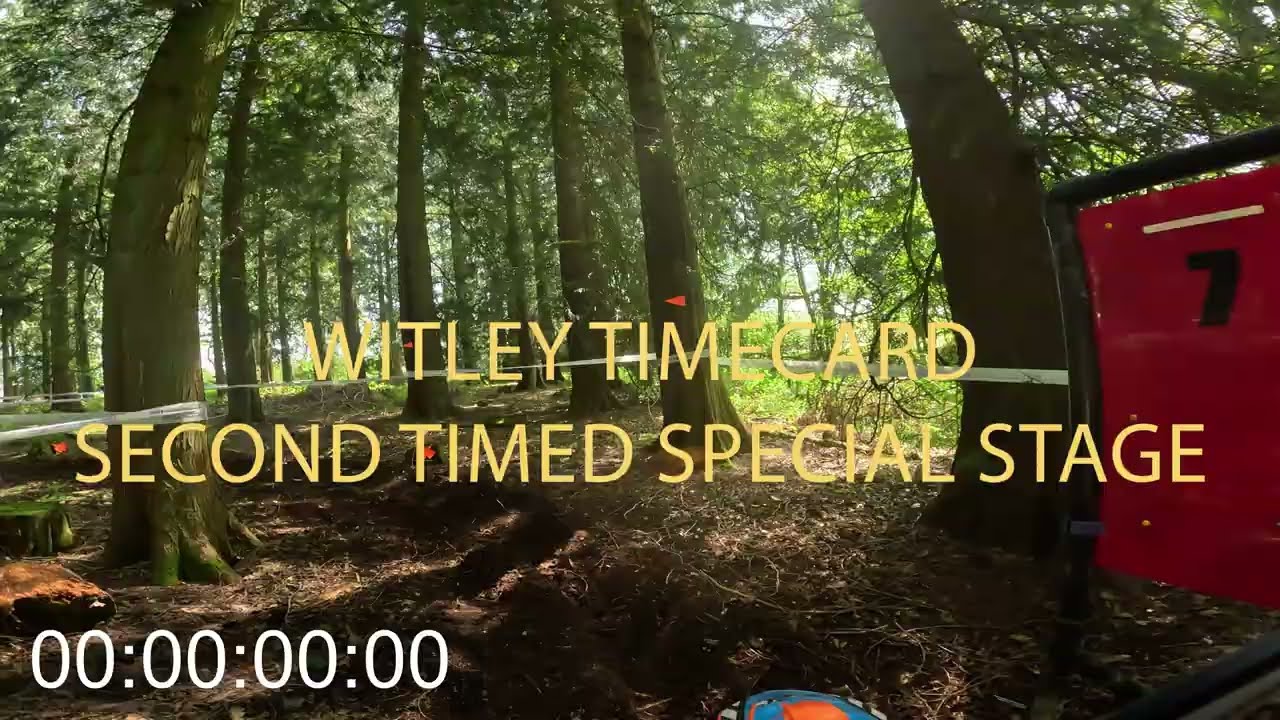 Witley timecard May 2023. Second special test timed.