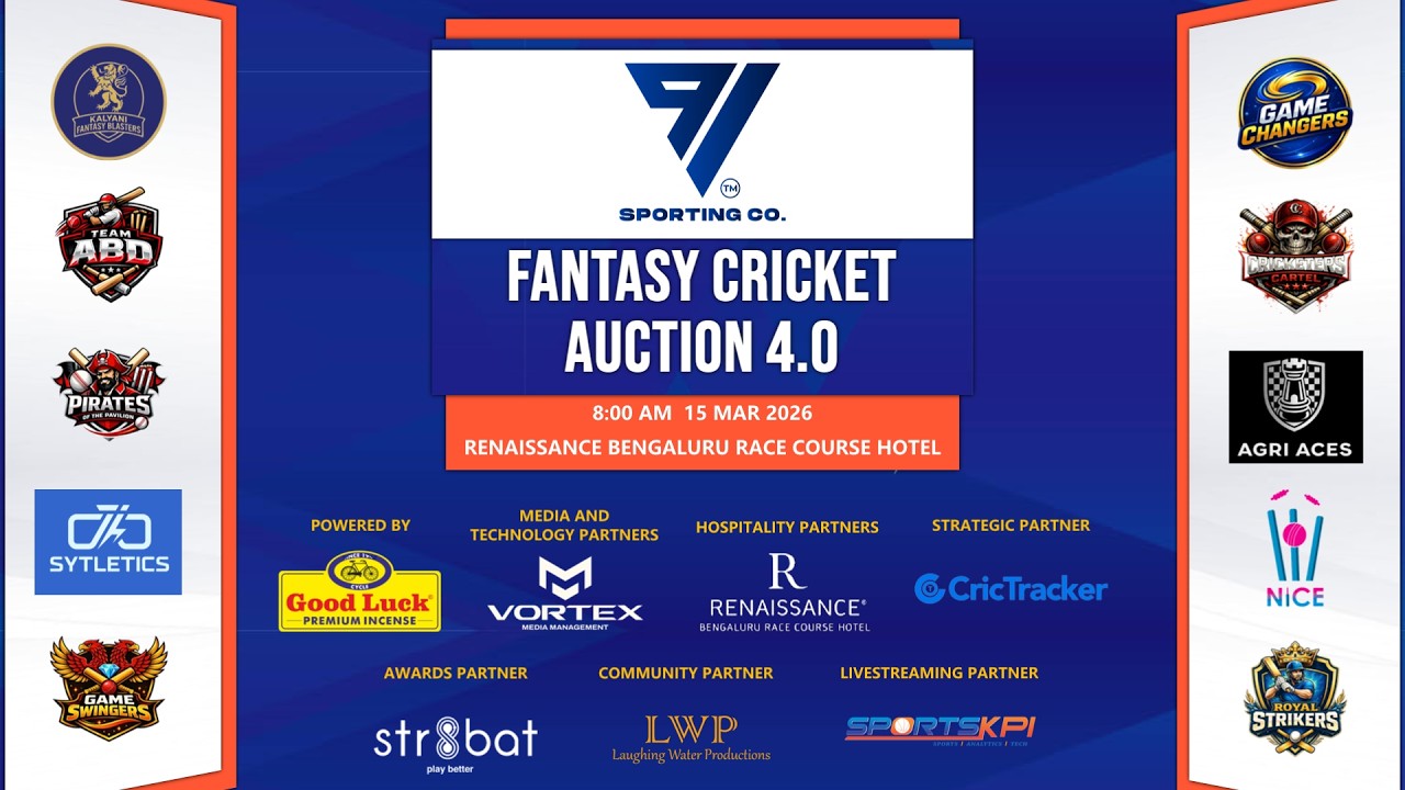 Fantasy Cricket Auction 4.0 LIVE | Player Auction | Bengaluru | 91 Sporting Co.