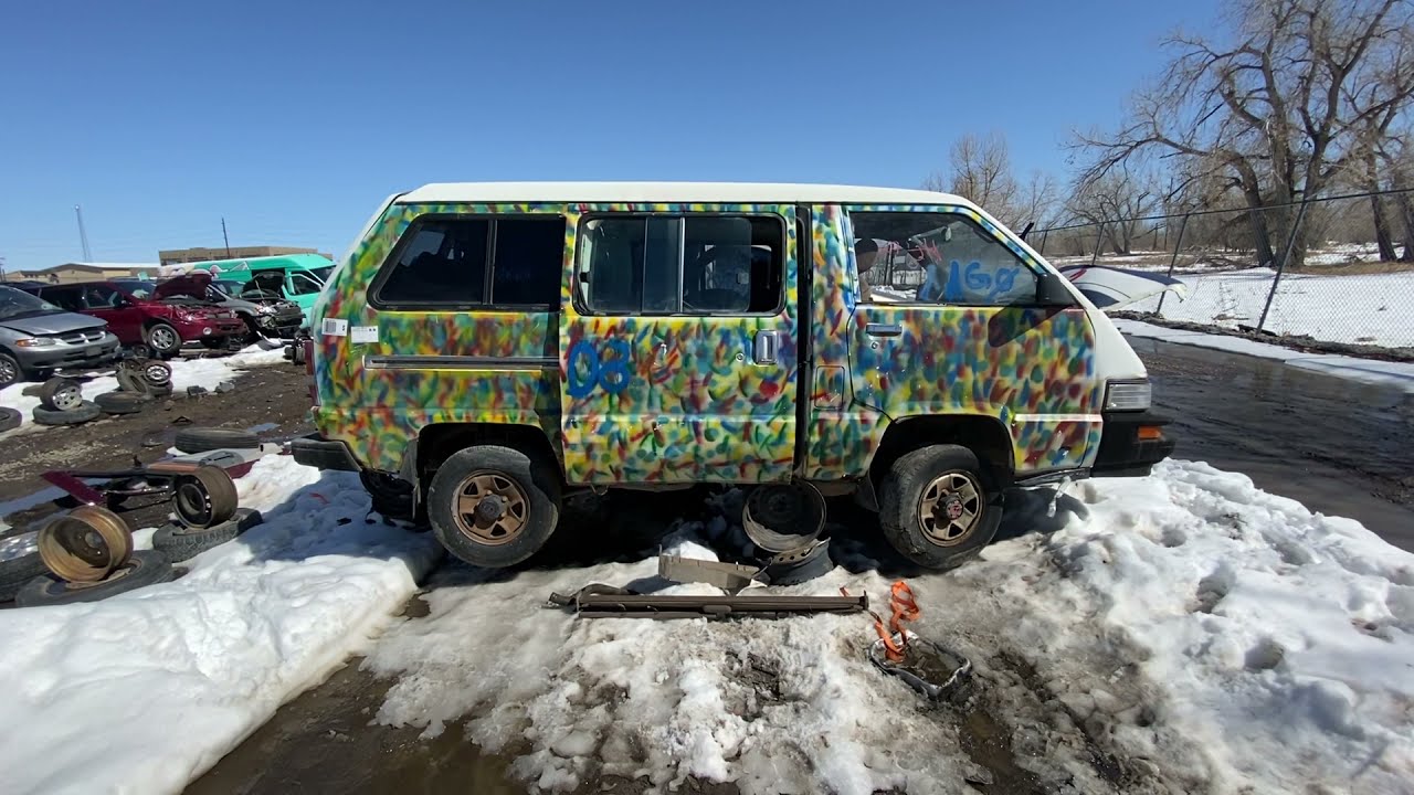 JUNKED!  1989 Toyota 4x4 Van in Technicolor -  The bright #VanLife is almost over for this one...