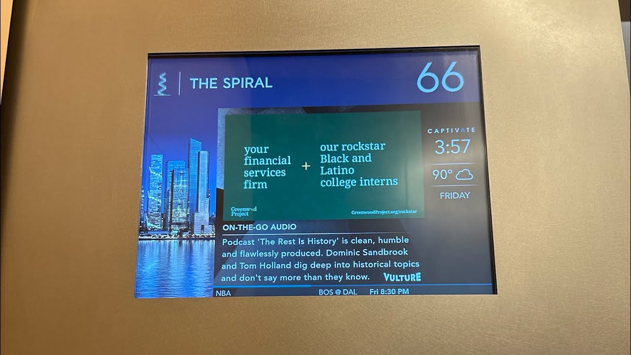 1600 FPM Otis Compass Elevators at The Spiral - Hudson Yards NYC
