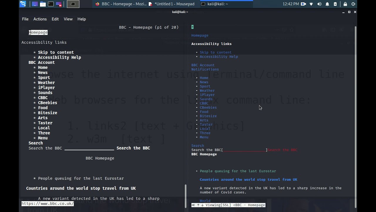 Browse the internet using the Linux terminal and command line