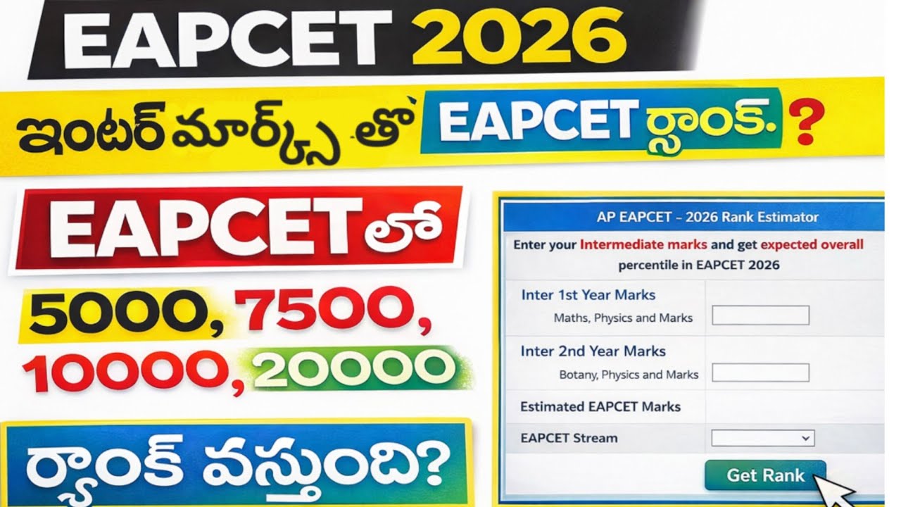 Inter weightage in Eapcet. Inter Marks in Eapcet. Eapcet Rank based on inter marks