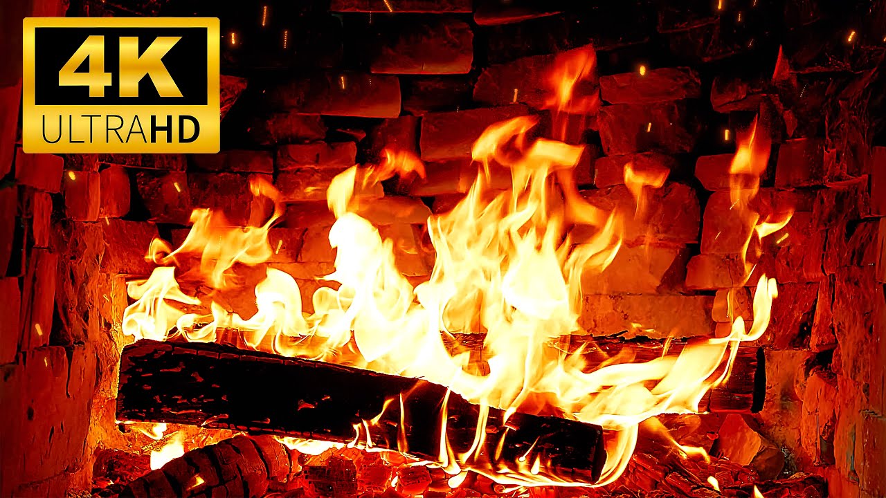 🔥Relaxing Fireplace 4K for TV🔥ASMR Fireplace🔥Cozy Logs Burning in Fireplace & Crackling Fire Sounds