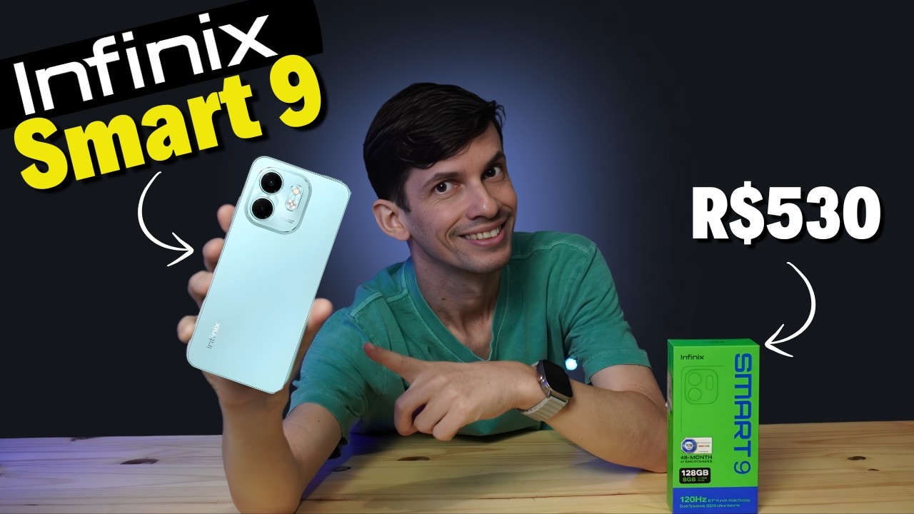 CHEGOU! Infinix Smart 9 Vale a Pena? Unboxing do Celular Mais Barato da Shopee
