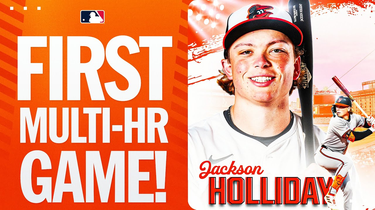 Jackson Holliday's first multi-homer game in the Major Leagues!