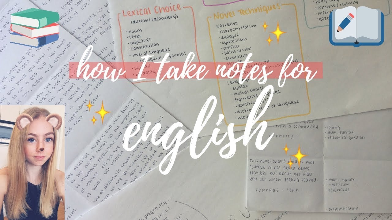 How I Take Notes For English | Note Taking Series Ep. 4