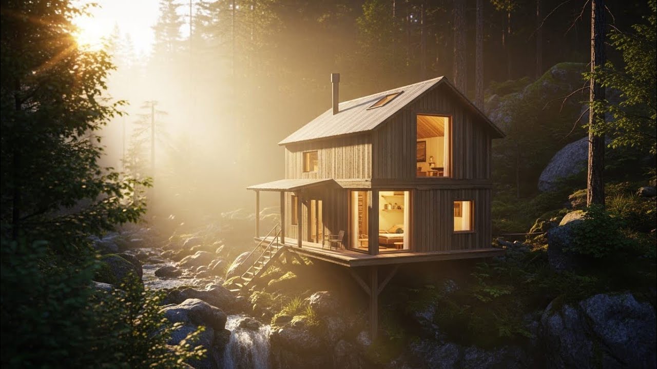 Crafting a Rustic Forest House – Cinematic#cinematicconstruction