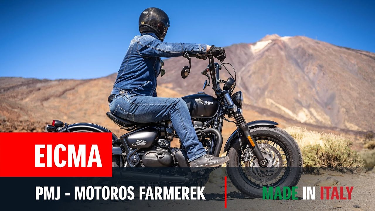 #EICMA: #PMJ olasz motoros farmerek, stílus és védelem egyben #jeans #madeinitaly