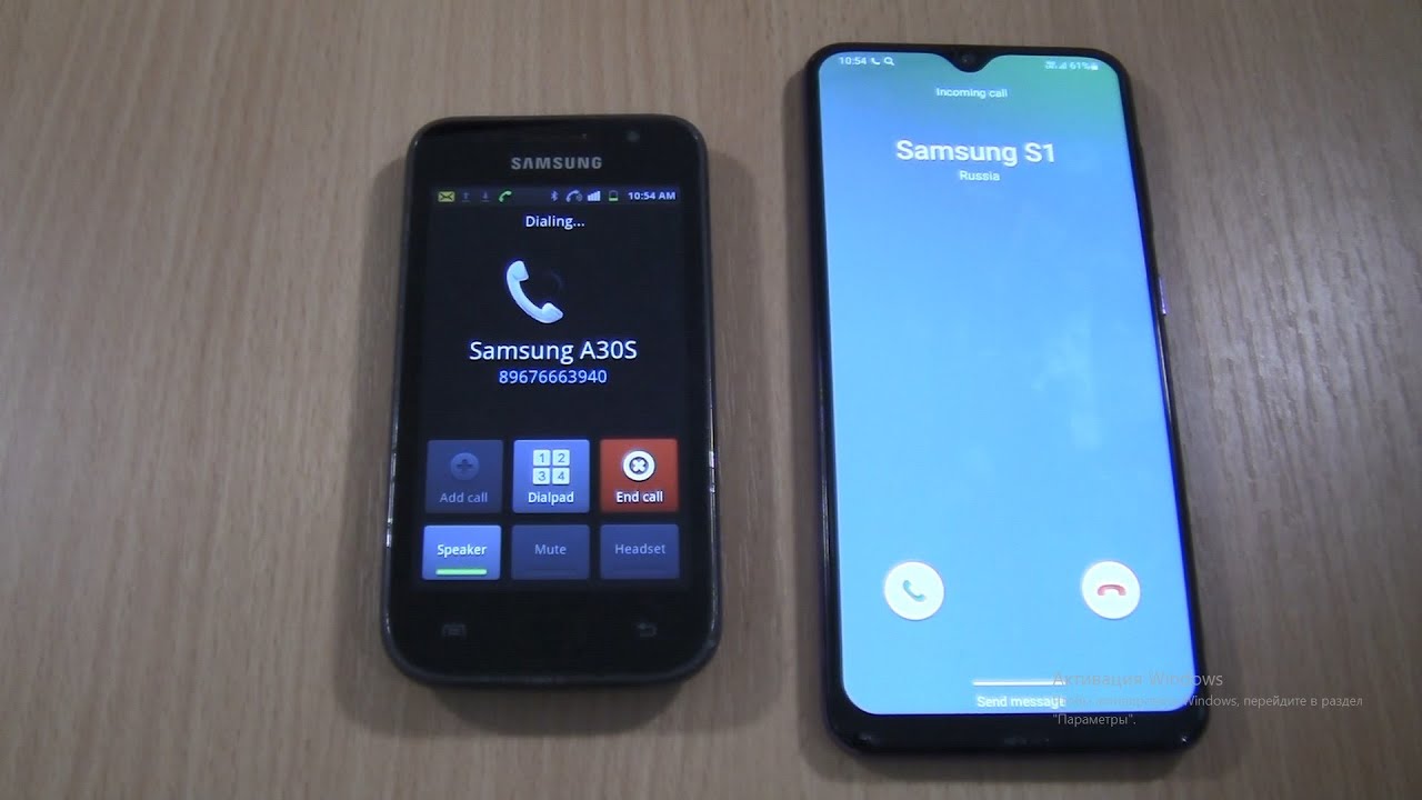 Incoming call & Outgoing call at the Same Time Samsung Galaxy S1 Black+Samsung Galaxy A30s
