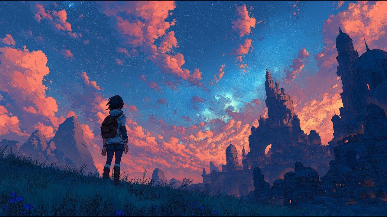 Timeless Realm – Dreamy Ambient Piano Music | Emotional Cinematic Soundscape at Sunset