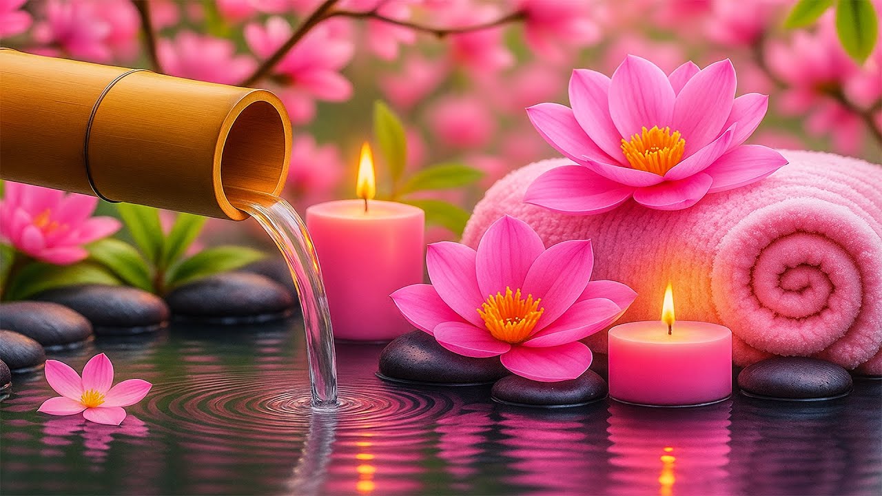 Tranquil Bamboo Water & Soft Piano 🌿 Relaxing Music for Sleep, Spa, Yoga & Meditation