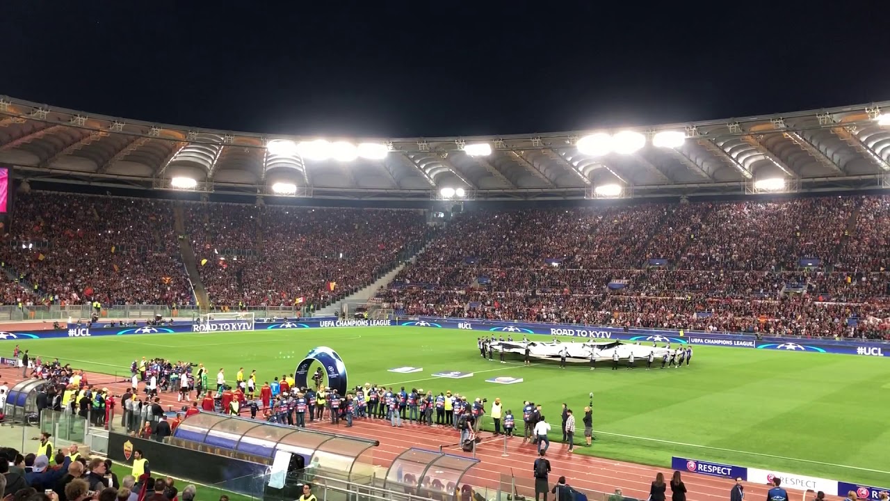 Roma - Liverpool: Voglio solo star con te e inno della Champions League