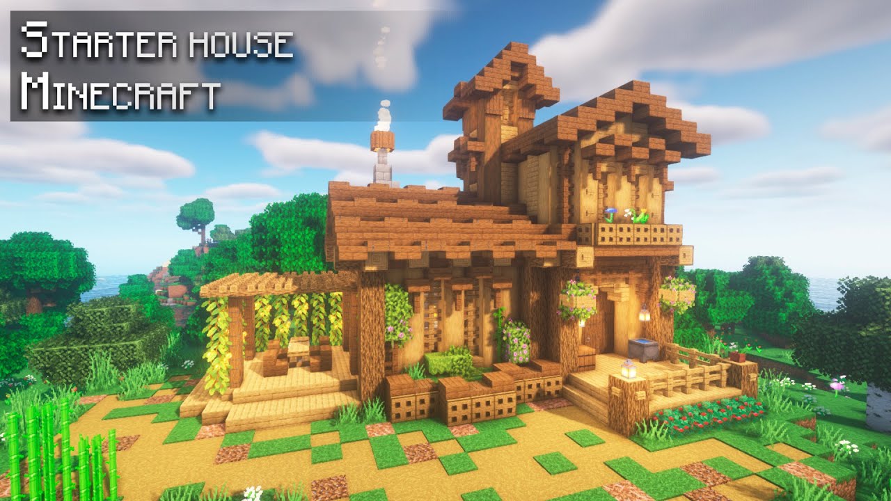 Minecraft 1.19: How to build a Starter House | Tutorial