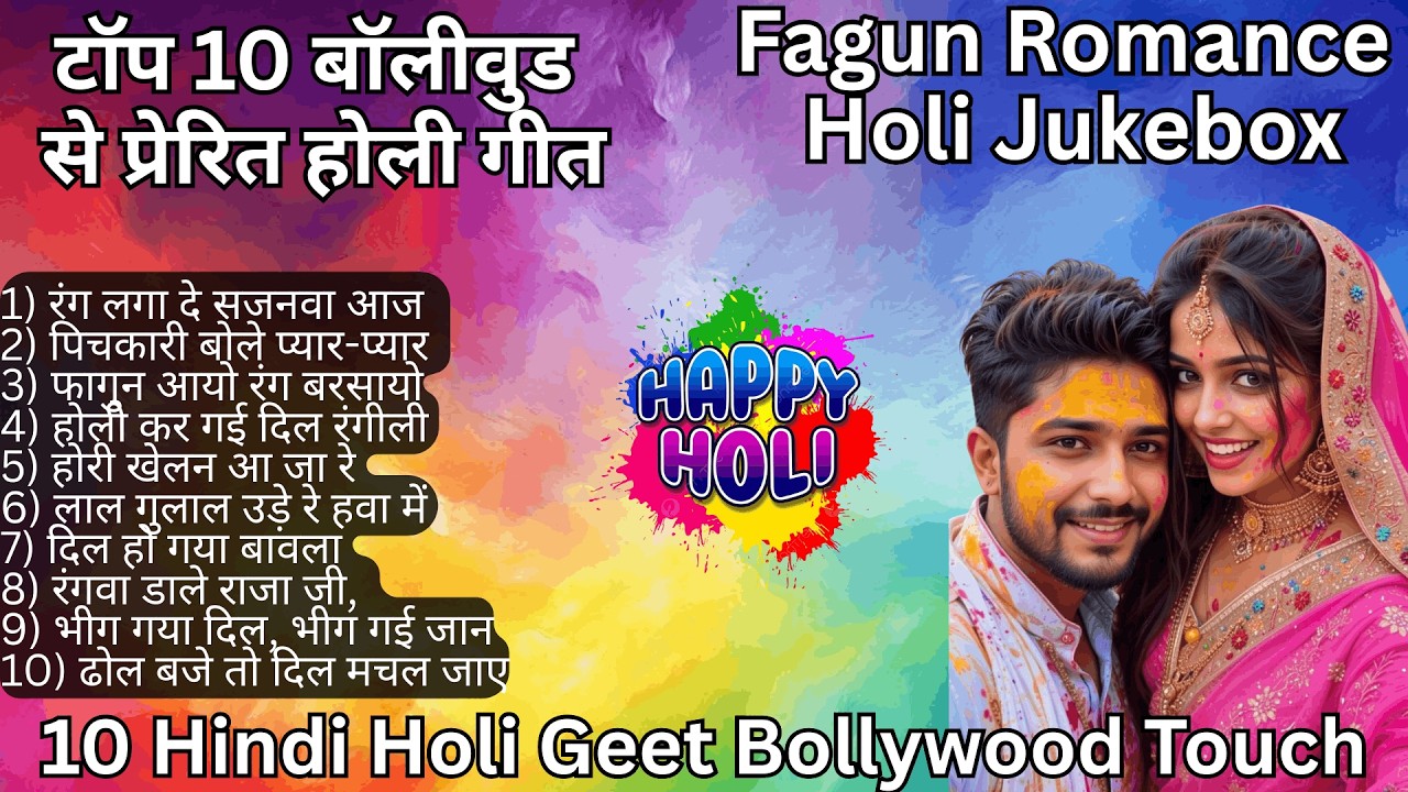 Bollywood Holi Romance | 10 Superhit Holi Songs | ढोल बजे तो दिल मचल जाए | Holi Celebration Love Mix