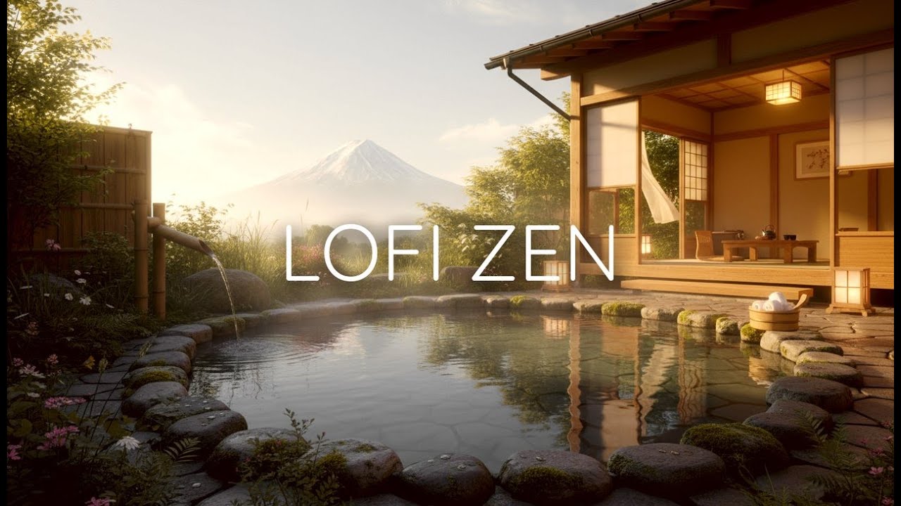 Lo-Fi Japanese Onsen | Ambience for Deep Sleep & Study (4K)