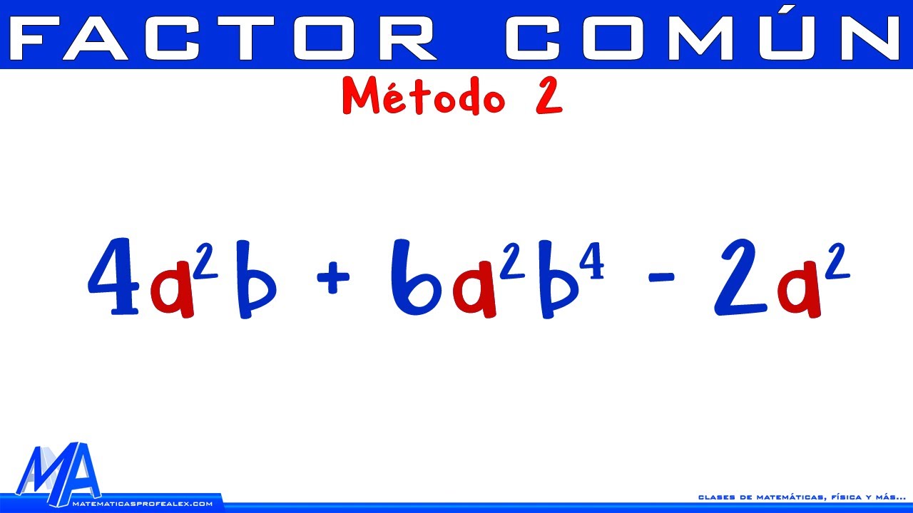 Factorización por factor común | Método 2