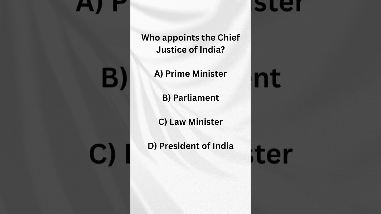 Who appoints the chief justice of India? | Polity previous questions. 