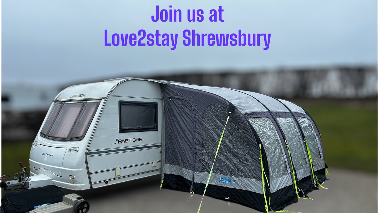 Join us at love2stay in Shrewsbury. It was a wet weekend but we had a new awning to try out