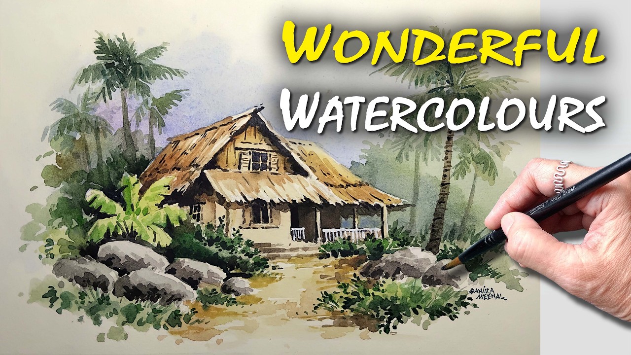 🎨 Discover the Wonderful World of Watercolour Painting | Beginners | निसर्गचित्र पेंटिंग